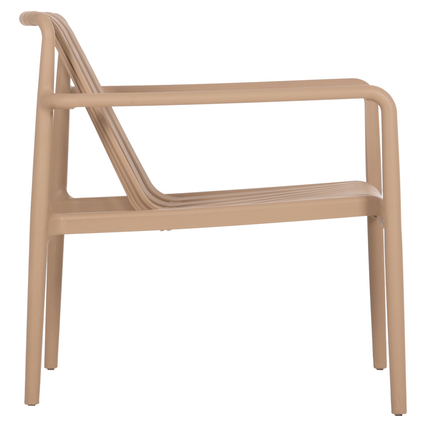 OUTDOOR LOUNGE ARMCHAIR MALEN HM6626.04 CAPPUCCINO POLYPROPYLENE 67x75x75Hcm