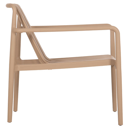 OUTDOOR LOUNGE ARMCHAIR MALEN HM6626.04 CAPPUCCINO POLYPROPYLENE 67x75x75Hcm