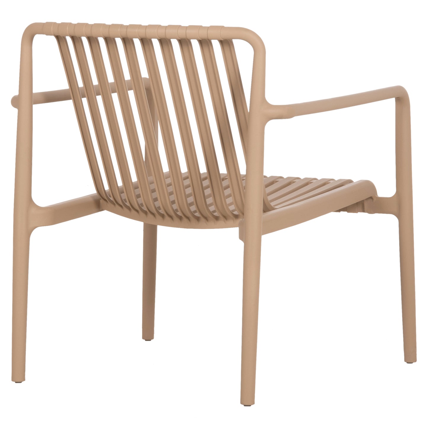 OUTDOOR LOUNGE ARMCHAIR MALEN HM6626.04 CAPPUCCINO POLYPROPYLENE 67x75x75Hcm