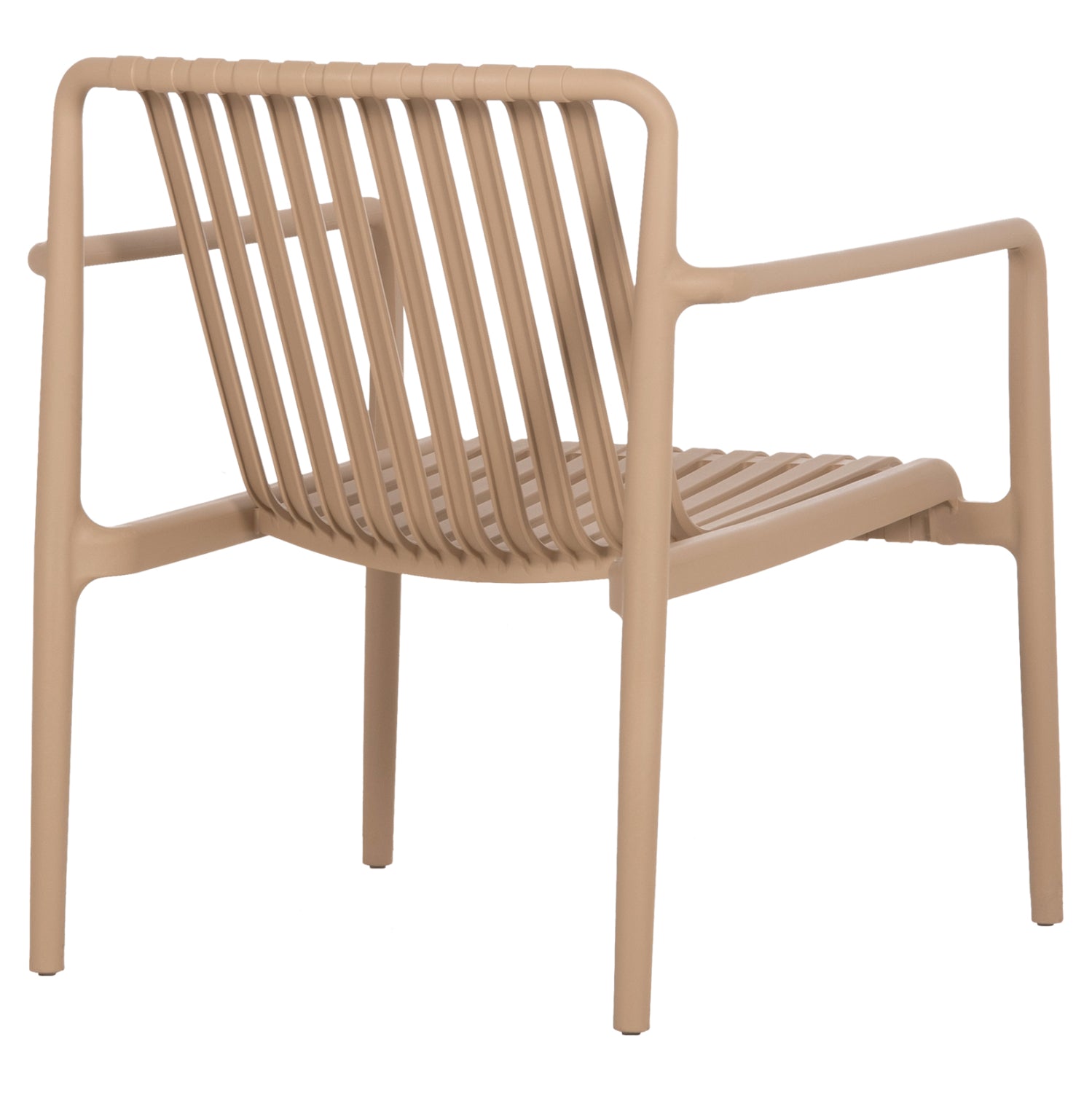 OUTDOOR LOUNGE ARMCHAIR MALEN HM6626.04 CAPPUCCINO POLYPROPYLENE 67x75x75Hcm