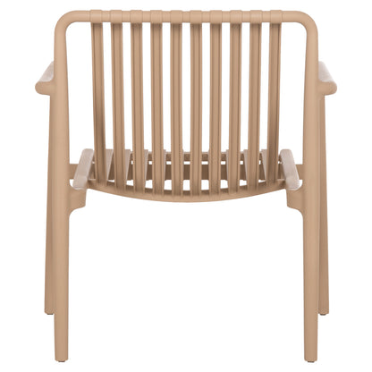OUTDOOR LOUNGE ARMCHAIR MALEN HM6626.04 CAPPUCCINO POLYPROPYLENE 67x75x75Hcm