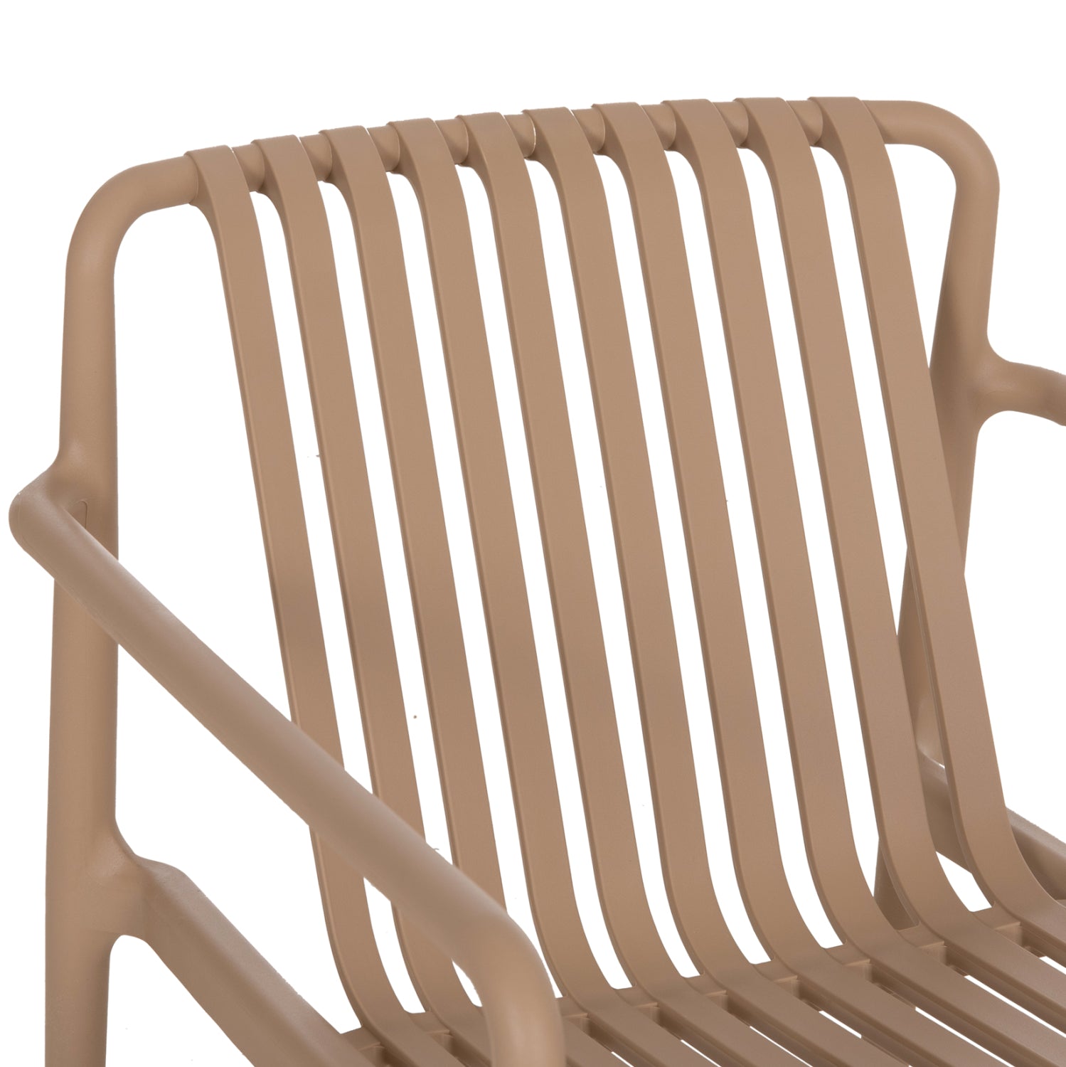 OUTDOOR LOUNGE ARMCHAIR MALEN HM6626.04 CAPPUCCINO POLYPROPYLENE 67x75x75Hcm