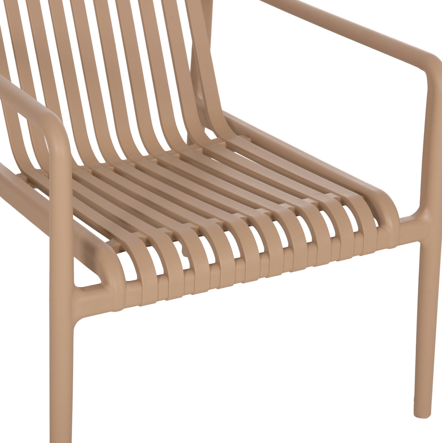 OUTDOOR LOUNGE ARMCHAIR MALEN HM6626.04 CAPPUCCINO POLYPROPYLENE 67x75x75Hcm