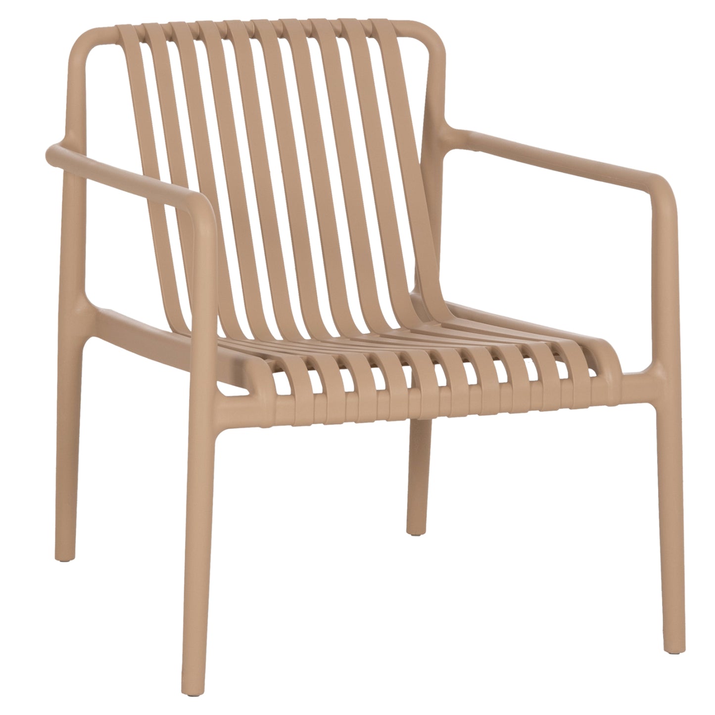 OUTDOOR LOUNGE ARMCHAIR MALEN HM6626.04 CAPPUCCINO POLYPROPYLENE 67x75x75Hcm