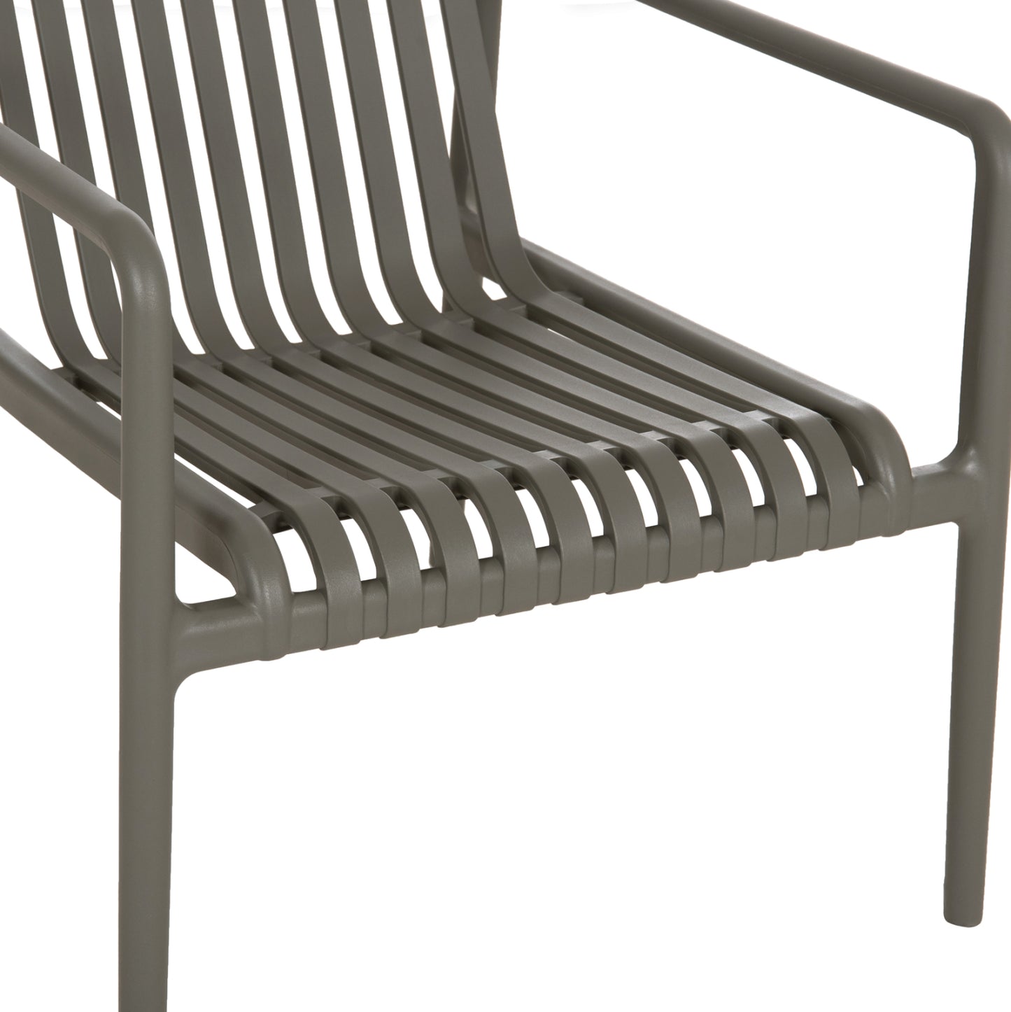 OUTDOOR LOUNGE ARMCHAIR MALEN HM6626.05 OLIVE GREEN POLYPROPYLENE 67x75x75Hcm