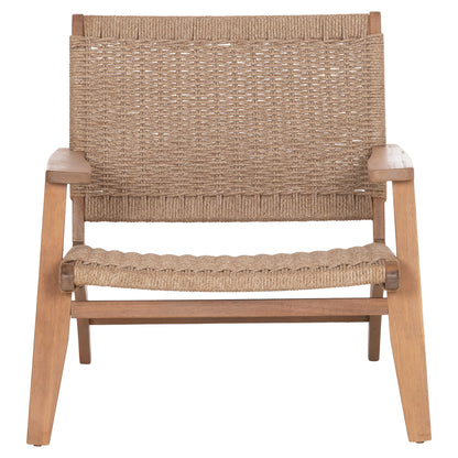 LOUNGE ARMCHAIR MONTER HM6241.01 ACACIA WOOD IN NATURAL--BEIGE ROPE 63.5x60x69Hcm.