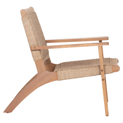 LOUNGE ARMCHAIR MONTER HM6241.01 ACACIA WOOD IN NATURAL--BEIGE ROPE 63.5x60x69Hcm.