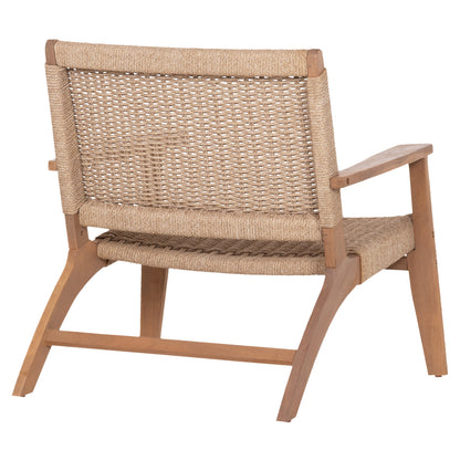 LOUNGE ARMCHAIR MONTER HM6241.01 ACACIA WOOD IN NATURAL--BEIGE ROPE 63.5x60x69Hcm.
