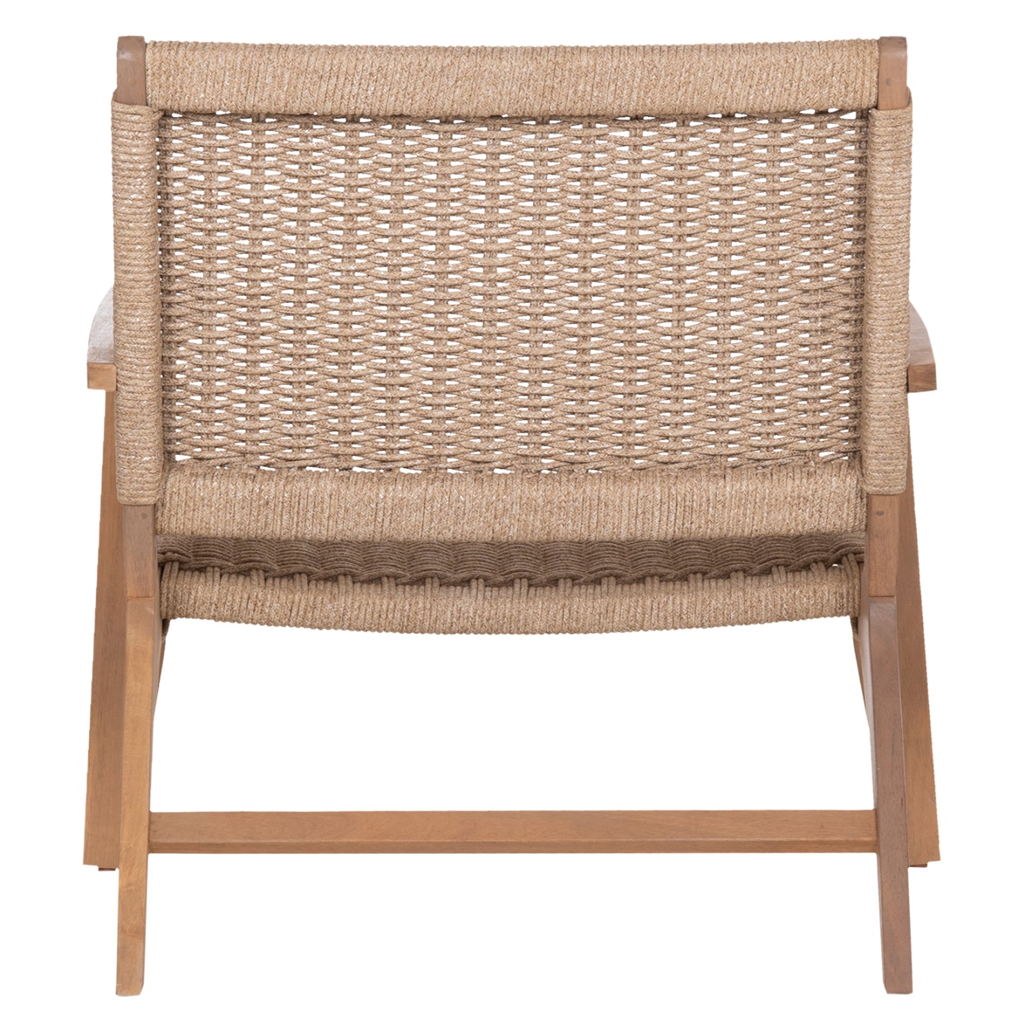 LOUNGE ARMCHAIR MONTER HM6241.01 ACACIA WOOD IN NATURAL--BEIGE ROPE 63.5x60x69Hcm.