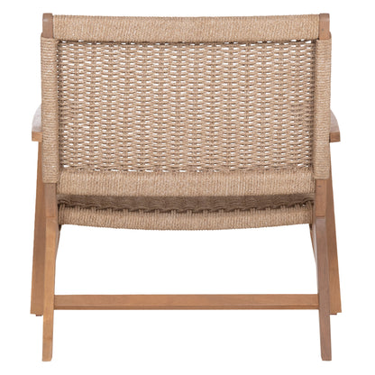 LOUNGE ARMCHAIR MONTER HM6241.01 ACACIA WOOD IN NATURAL--BEIGE ROPE 63.5x60x69Hcm.