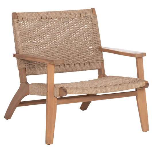 LOUNGE ARMCHAIR MONTER HM6241.01 ACACIA WOOD IN NATURAL--BEIGE ROPE 63.5x60x69Hcm.