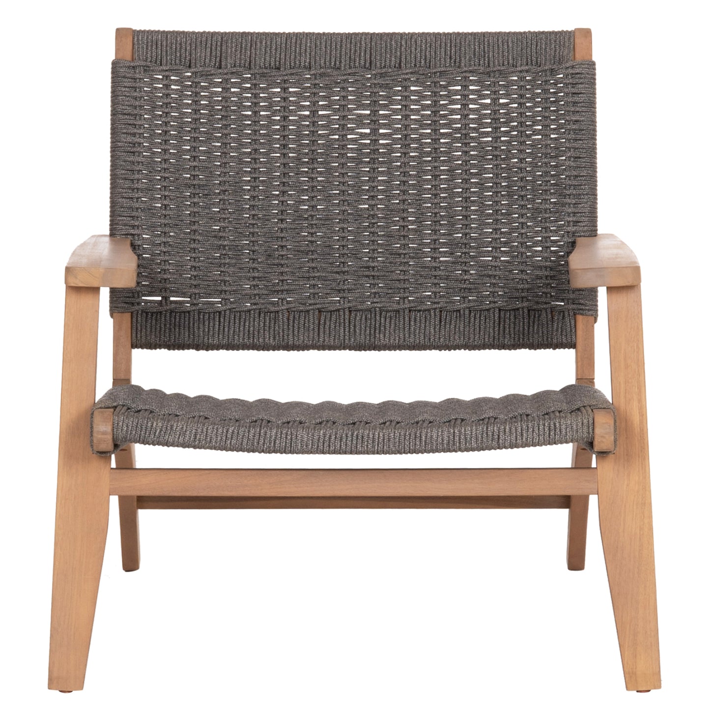 LOUNGE ARMCHAIR MONTER HM6241.02 ACACIA WOOD IN NATURAL--GREY ROPE 63.5x60x69Hcm.