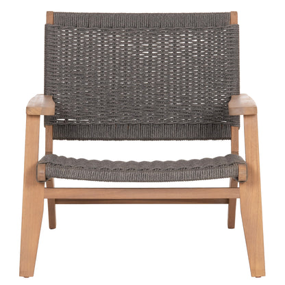LOUNGE ARMCHAIR MONTER HM6241.02 ACACIA WOOD IN NATURAL--GREY ROPE 63.5x60x69Hcm.