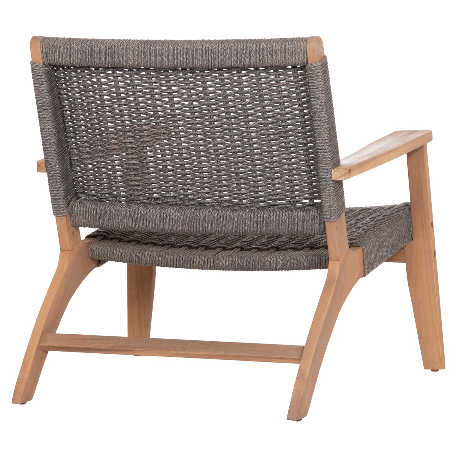 LOUNGE ARMCHAIR MONTER HM6241.02 ACACIA WOOD IN NATURAL--GREY ROPE 63.5x60x69Hcm.