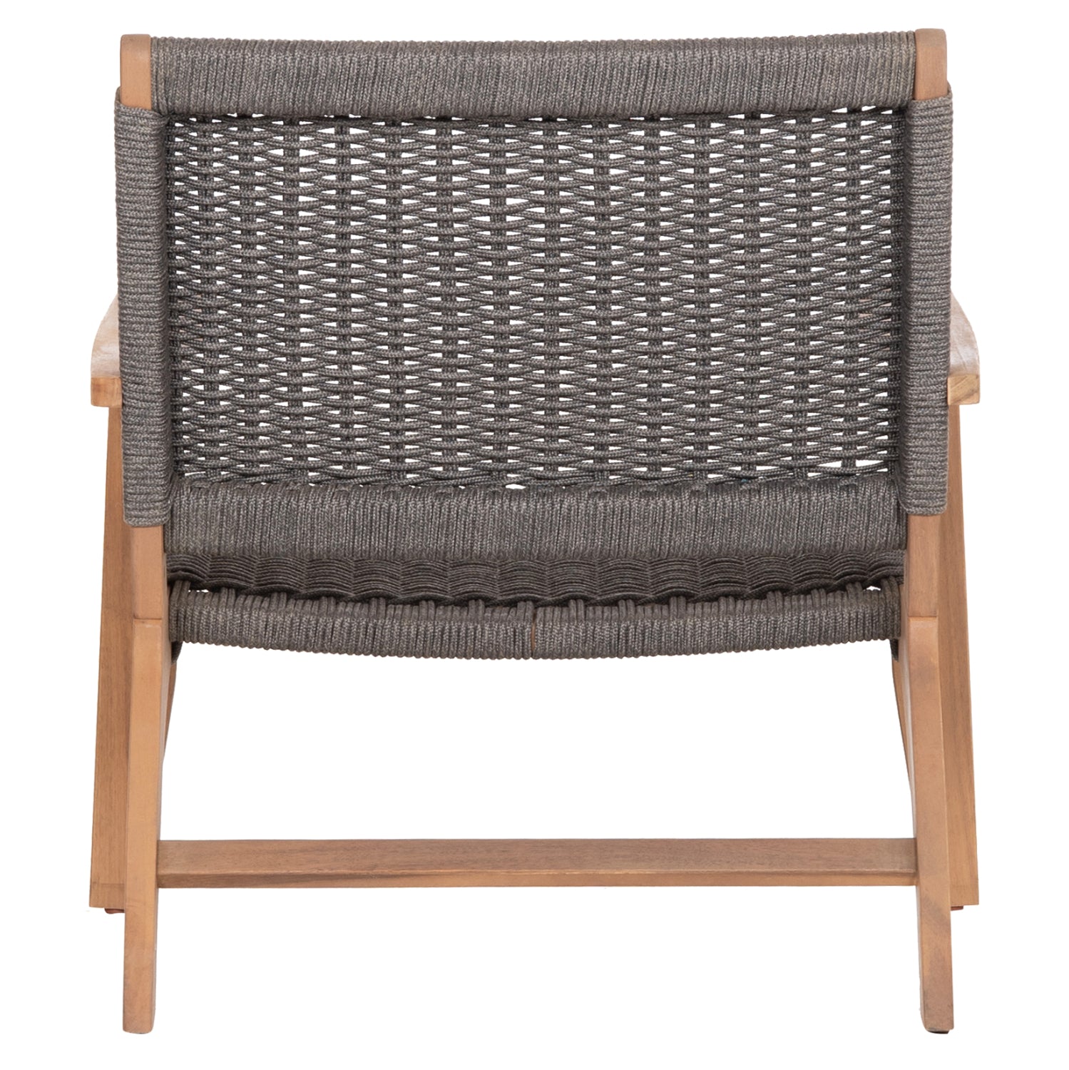 LOUNGE ARMCHAIR MONTER HM6241.02 ACACIA WOOD IN NATURAL--GREY ROPE 63.5x60x69Hcm.