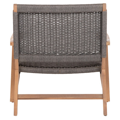 LOUNGE ARMCHAIR MONTER HM6241.02 ACACIA WOOD IN NATURAL--GREY ROPE 63.5x60x69Hcm.