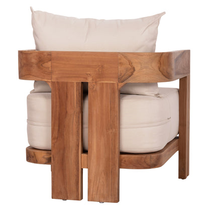 LOUNGE ARMCHAIR SERIES KIOTO HM6380 TEAK WOOD IN NATURAL COLOR 70x74x72Hcm.