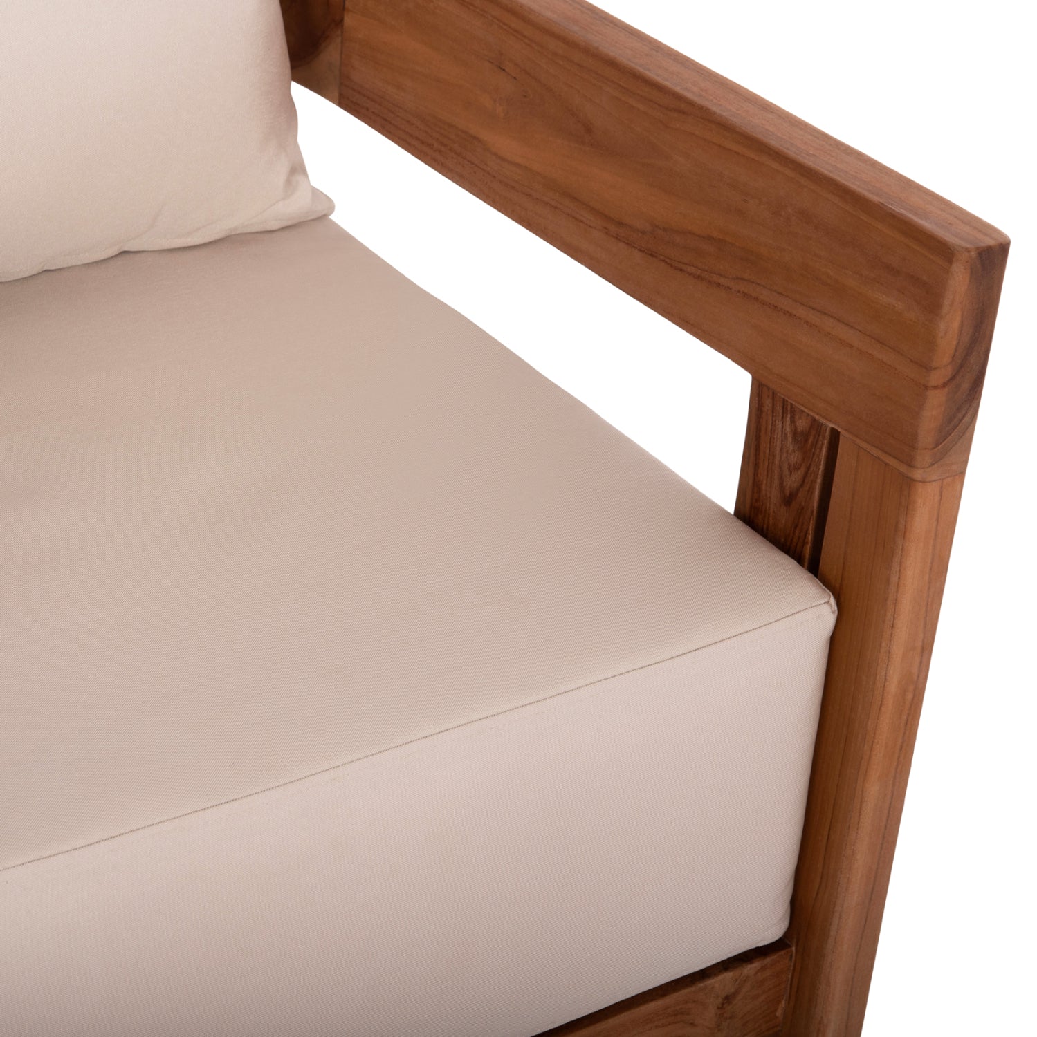 LOUNGE ARMCHAIR SERIES KIOTO HM6380 TEAK WOOD IN NATURAL COLOR 70x74x72Hcm.
