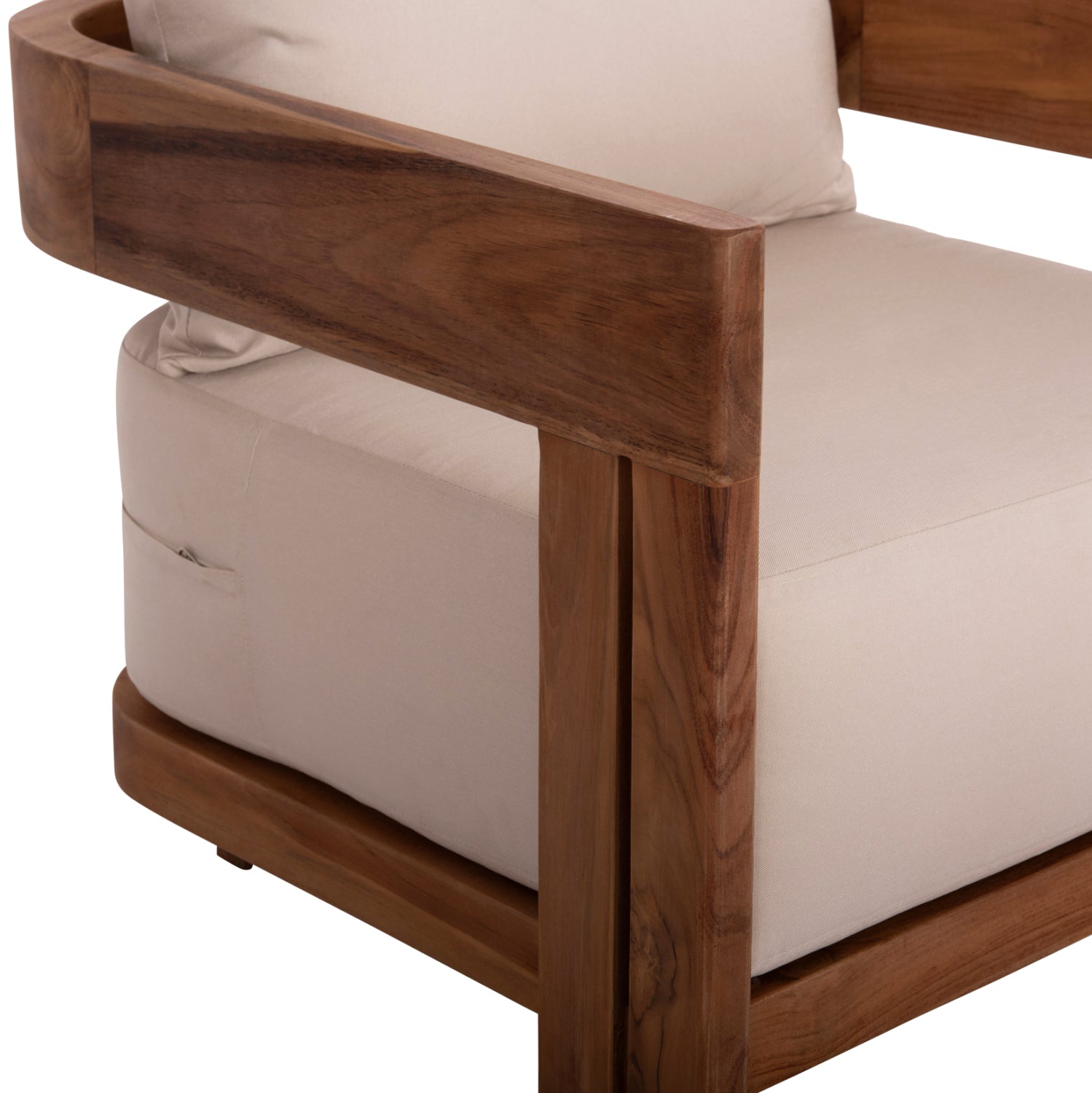 LOUNGE ARMCHAIR SERIES KIOTO HM6380 TEAK WOOD IN NATURAL COLOR 70x74x72Hcm.
