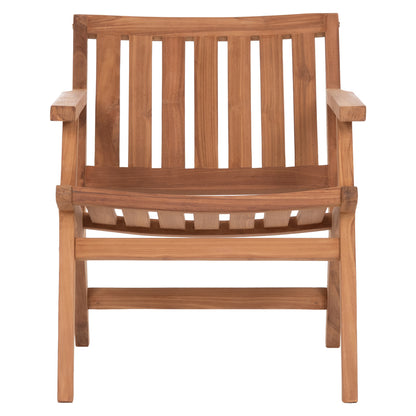 LOUNGE ARMCHAIR ARANIA HM6617 TEAK WOOD IN NATURAL 59x65x69Hcm.
