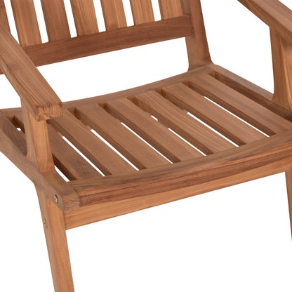 LOUNGE ARMCHAIR ARANIA HM6617 TEAK WOOD IN NATURAL 59x65x69Hcm.