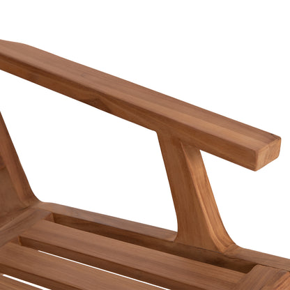 LOUNGE ARMCHAIR ARANIA HM6617 TEAK WOOD IN NATURAL 59x65x69Hcm.