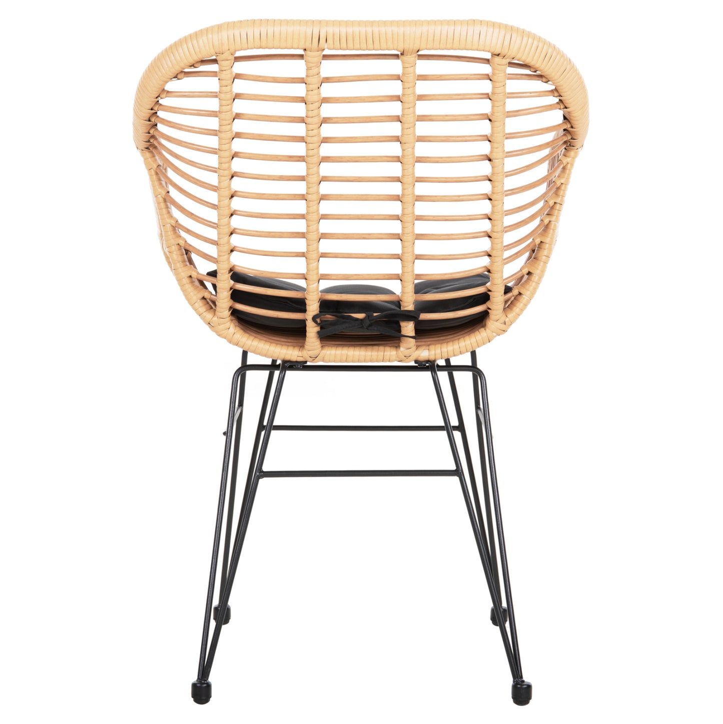ARMCHAIR WITH SEAT CUSHION METAL FRAME ALLEGRA HM5450.31 BEIGE RATTAN IN WICKER 58x59x82H cm.m.