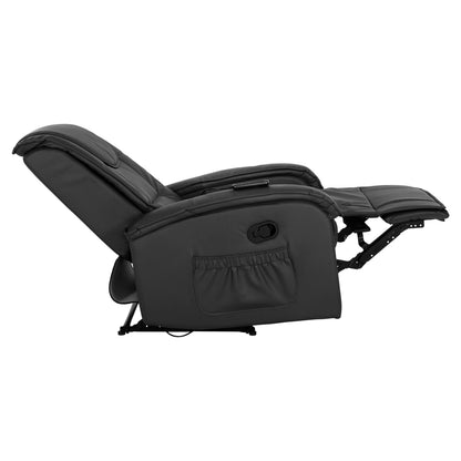 HM0026.01 Armchair Relax, massage mechanism, PU black 88x90x80 cm