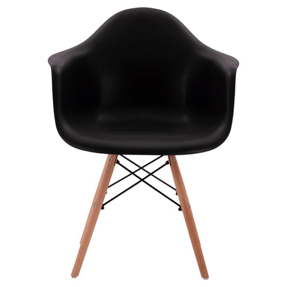 Armchair with wooden legs and black seat Mirto HM005.02 64x60x81 cm