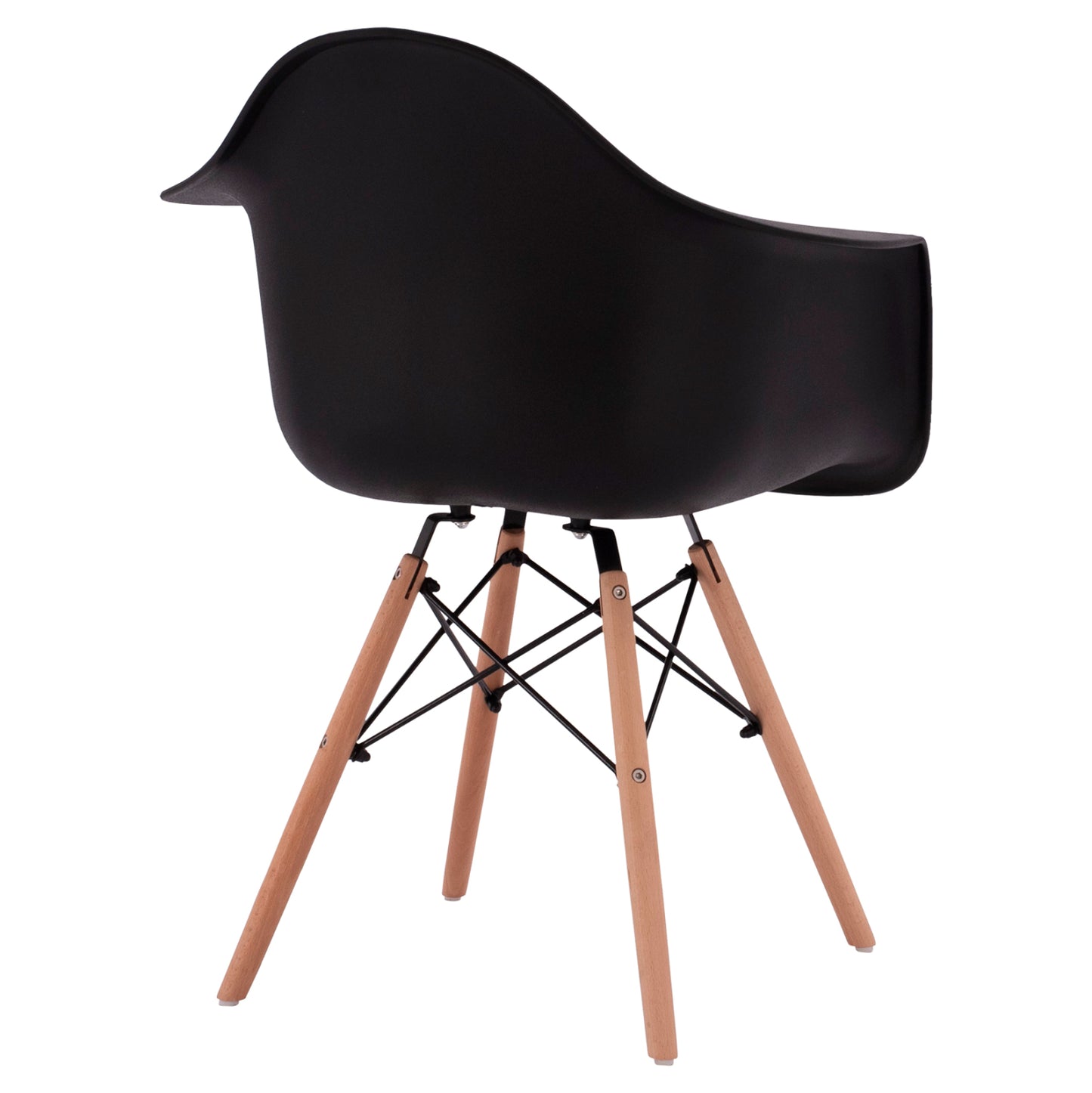 Armchair with wooden legs and black seat Mirto HM005.02 64x60x81 cm