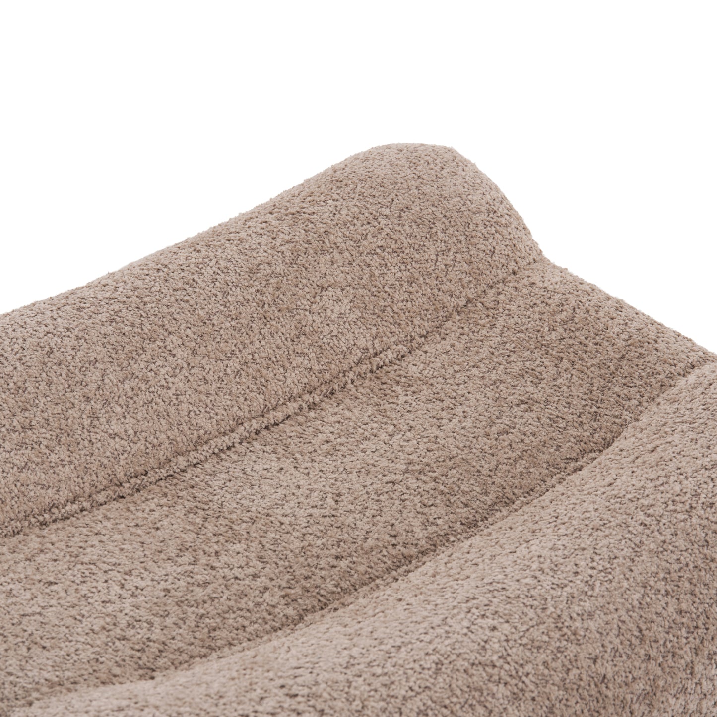 LOUNGE ARMCHAIR WITH FOOTREST BRYM HM10929.08 BROWNISH BEIGE BOUCLE-BLACK LEGS 80x95x95Hcm.