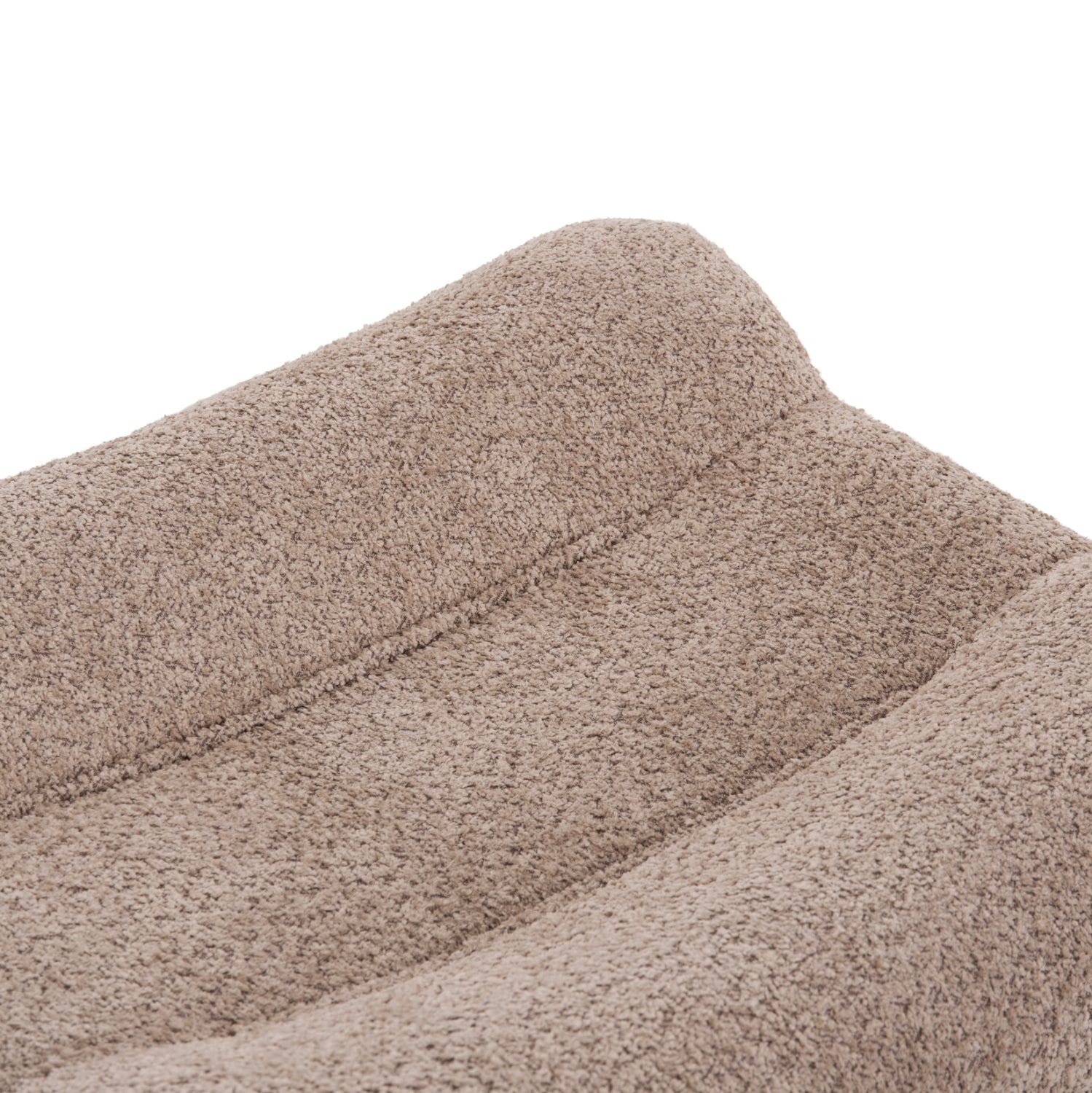 LOUNGE ARMCHAIR WITH FOOTREST BRYM HM10929.08 BROWNISH BEIGE BOUCLE-BLACK LEGS 80x95x95Hcm.