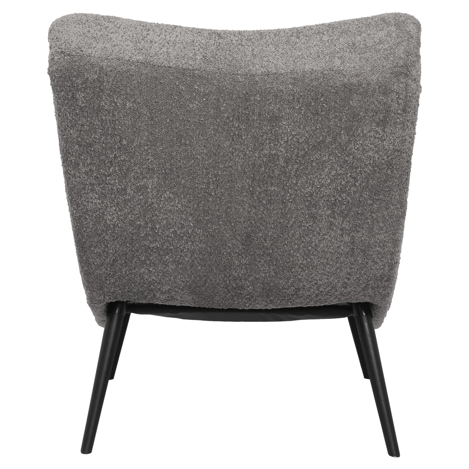 LOUNGE ARMCHAIR WITH FOOTREST BRYM HM10929.11 GREY BOUCLE FABRIC-BLACK LEGS 97x80x100Hcm.