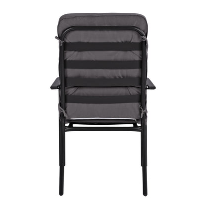 Metallic armchair Endika HM5680.01 Grey color with pillow 60x71x105cm