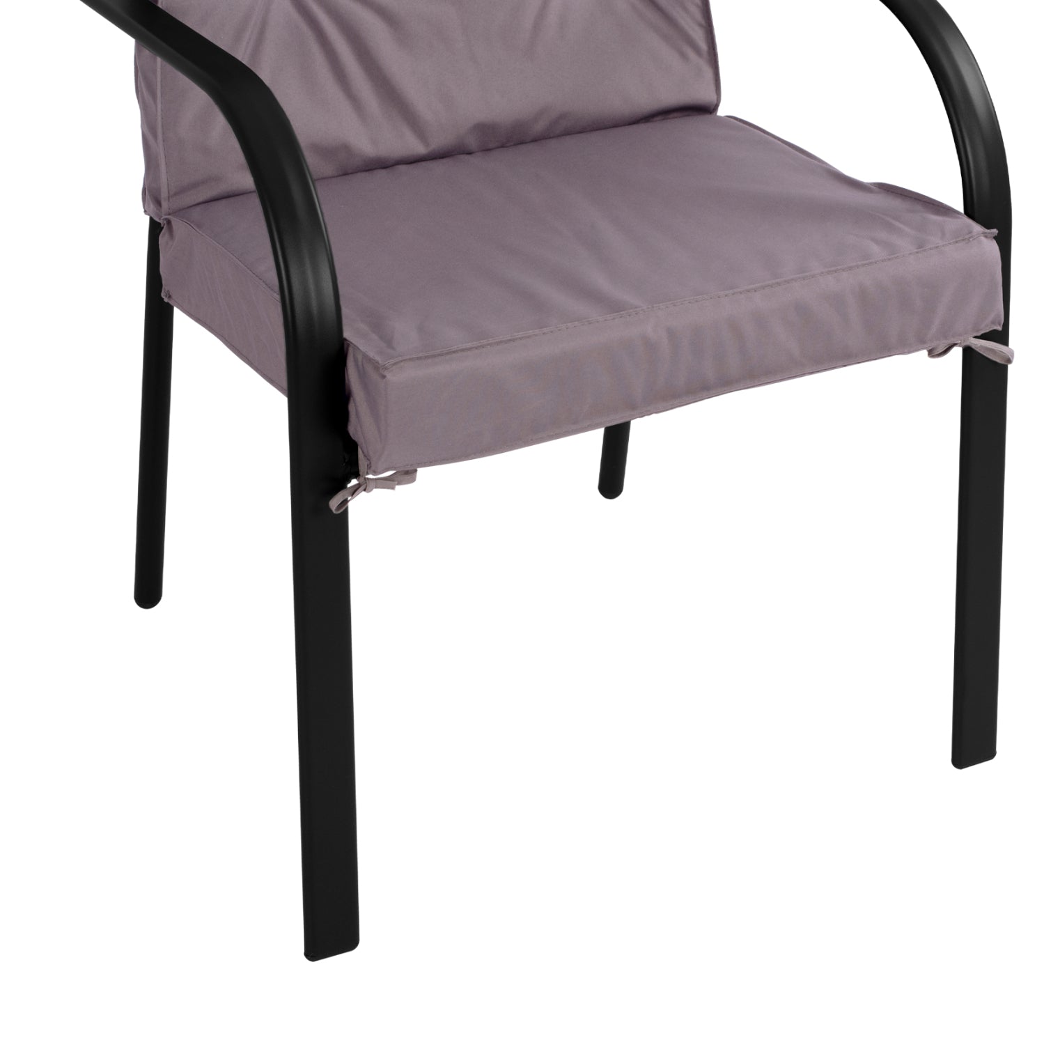 Metallic armchair Endika HM5680.01 Grey color with pillow 60x71x105cm