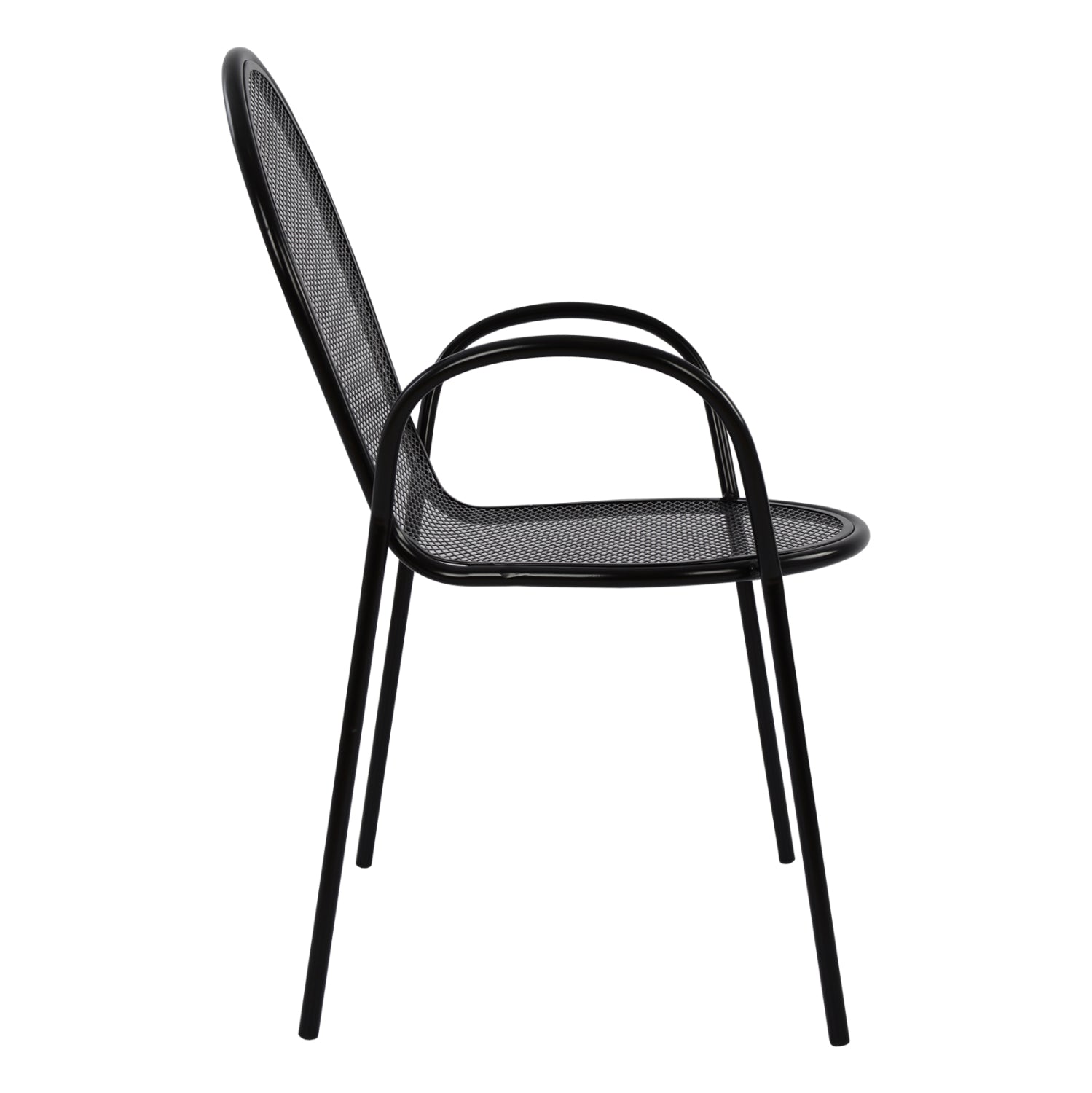 Armchair metallic HM5029.01 Vera in black color 56x62,5x90 cm