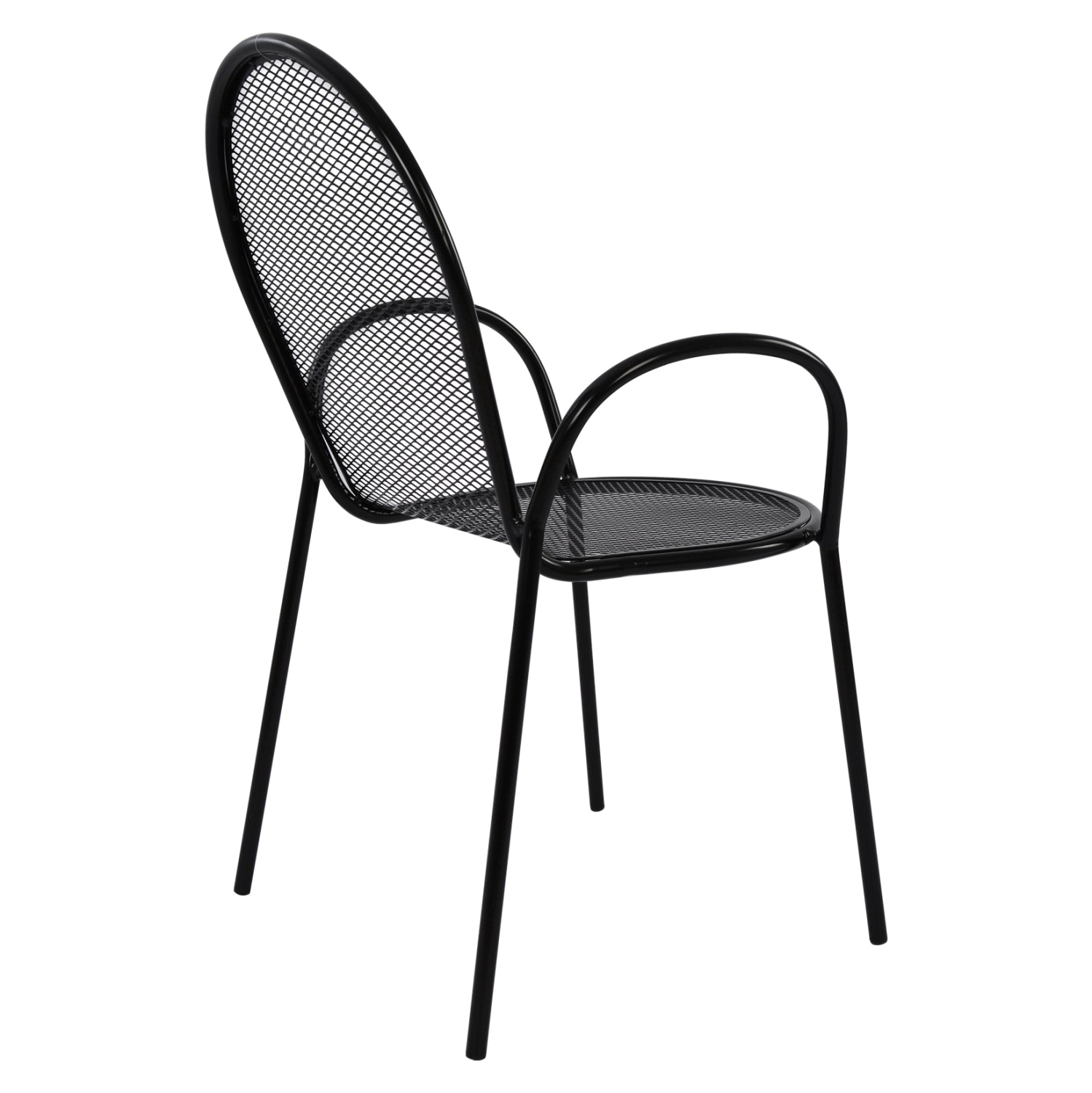 Armchair metallic HM5029.01 Vera in black color 56x62,5x90 cm