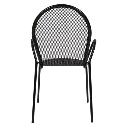 Armchair metallic HM5029.01 Vera in black color 56x62,5x90 cm