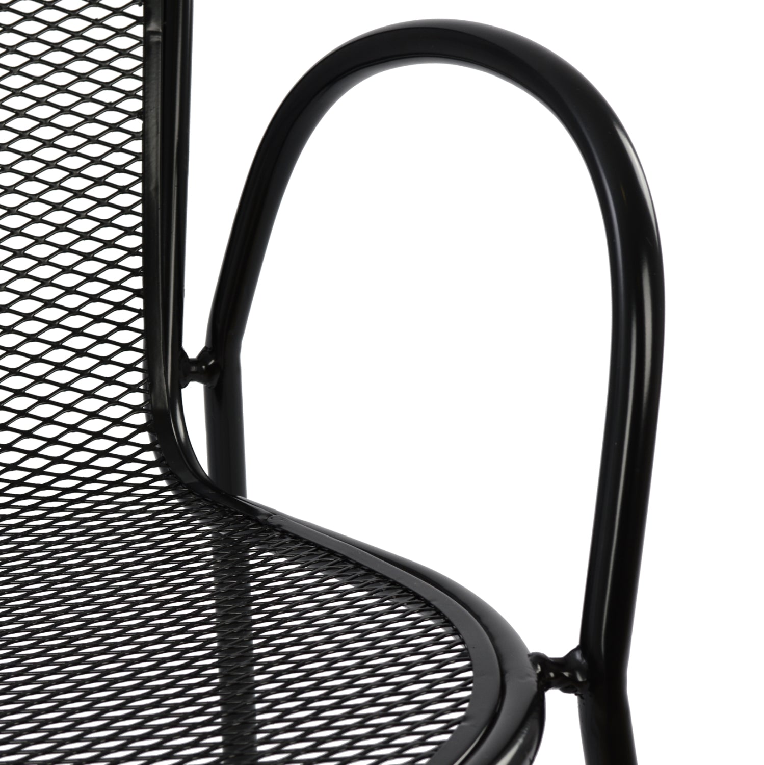 Armchair metallic HM5029.01 Vera in black color 56x62,5x90 cm