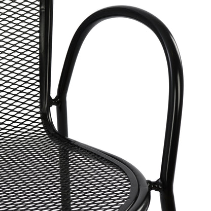 Armchair metallic HM5029.01 Vera in black color 56x62,5x90 cm