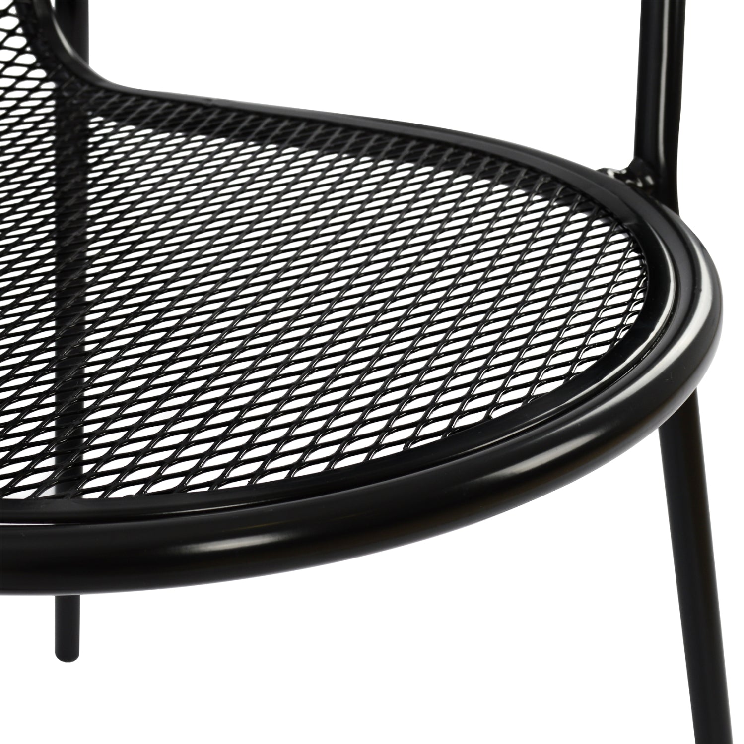 Armchair metallic HM5029.01 Vera in black color 56x62,5x90 cm