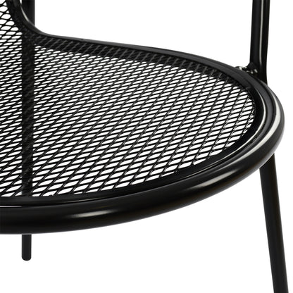 Armchair metallic HM5029.01 Vera in black color 56x62,5x90 cm