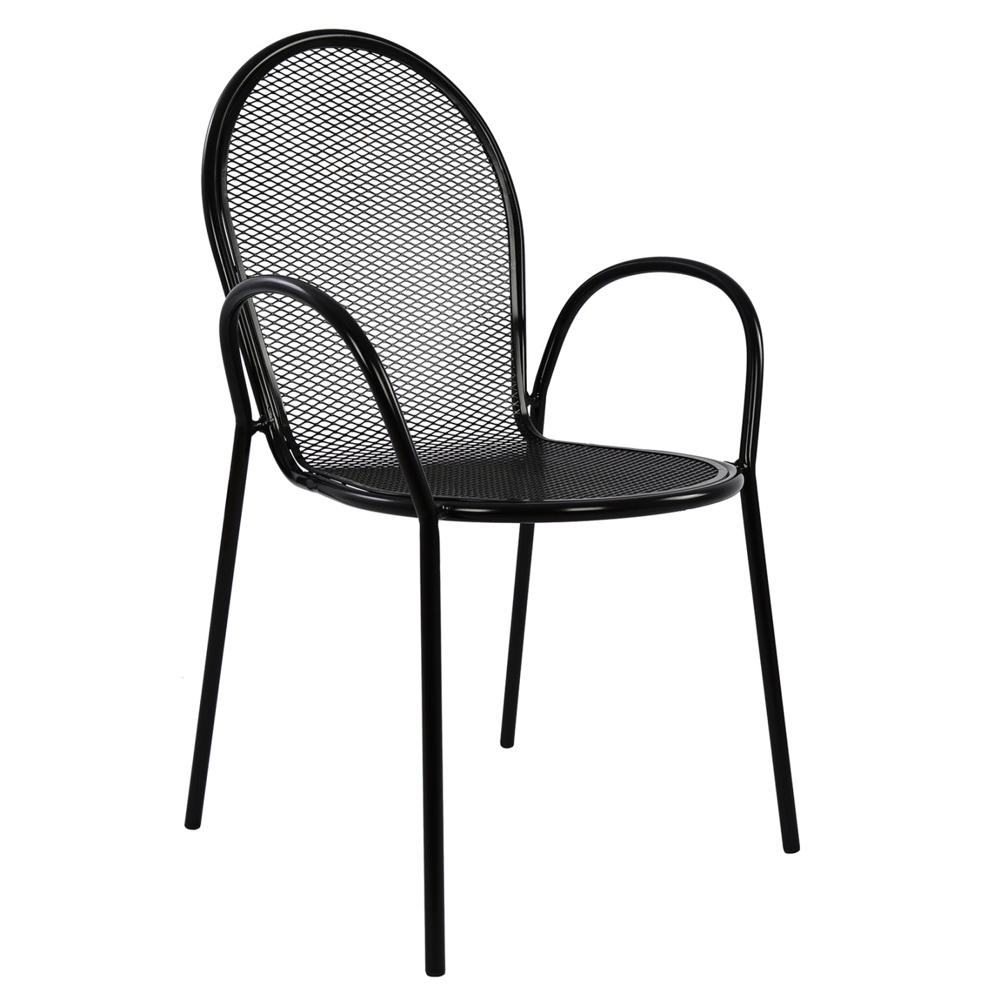 Armchair metallic HM5029.01 Vera in black color 56x62,5x90 cm