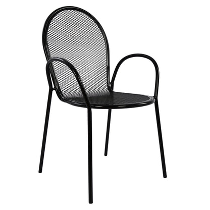 Armchair metallic HM5029.01 Vera in black color 56x62,5x90 cm