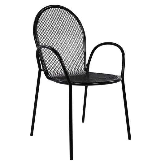 Armchair metallic HM5029.01 Vera in black color 56x62,5x90 cm