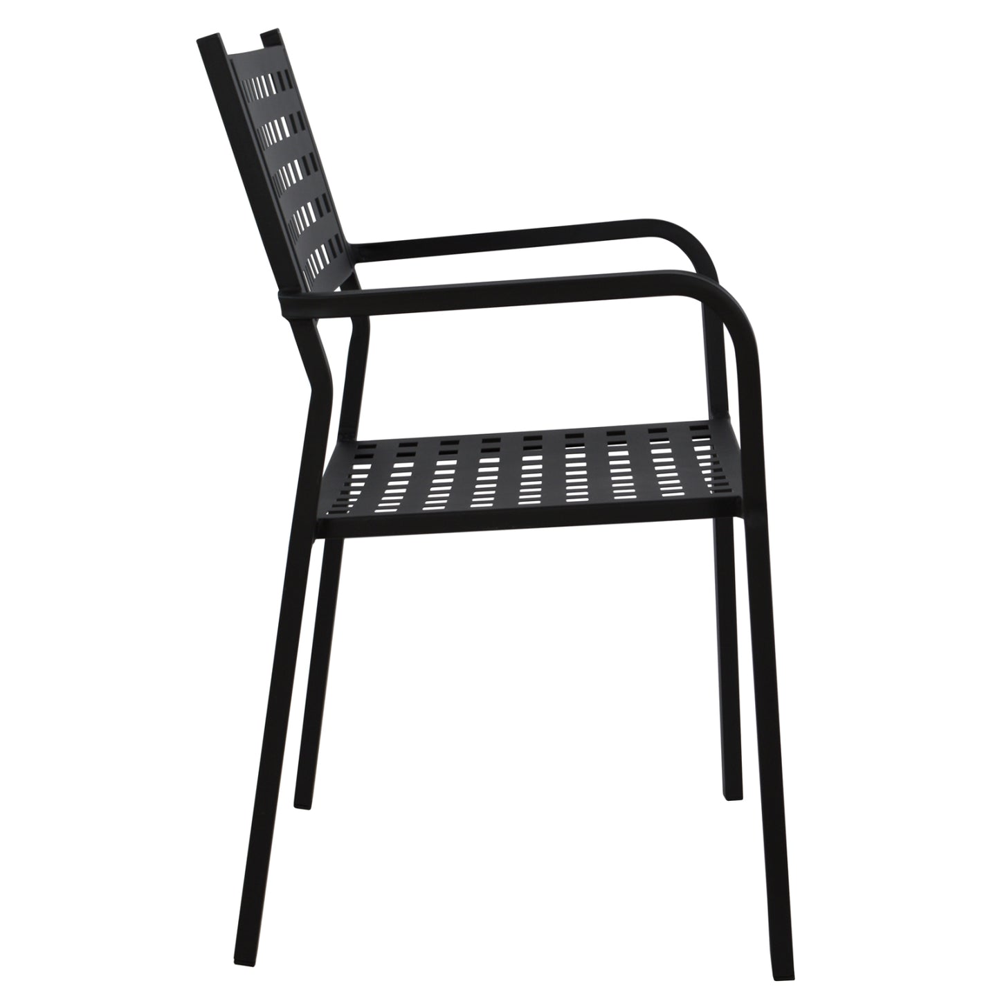 Armchair Metallic HM5031.01 Zeta in black matte 54x51x84Hcm