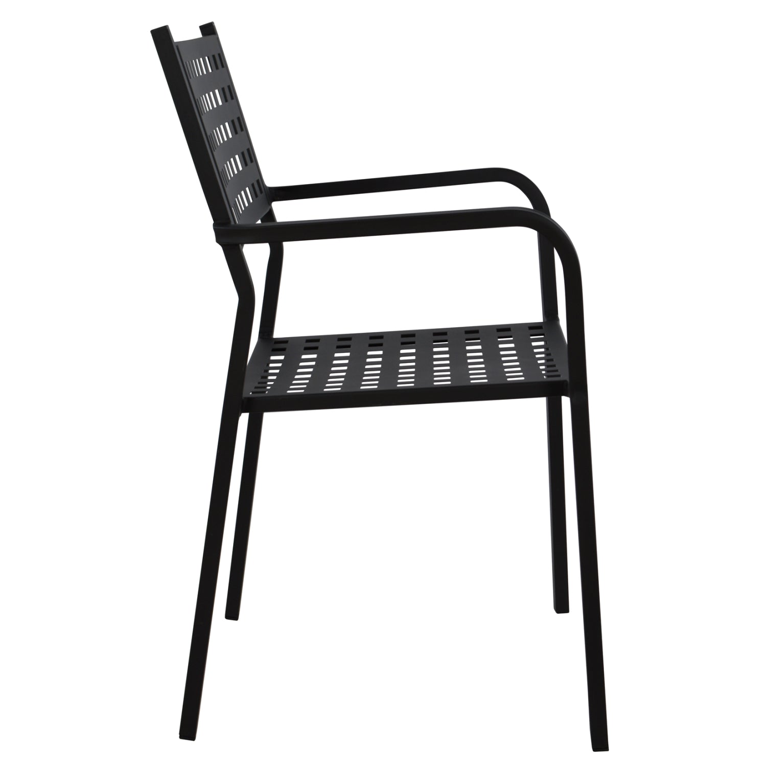 Armchair Metallic HM5031.01 Zeta in black matte 54x51x84Hcm