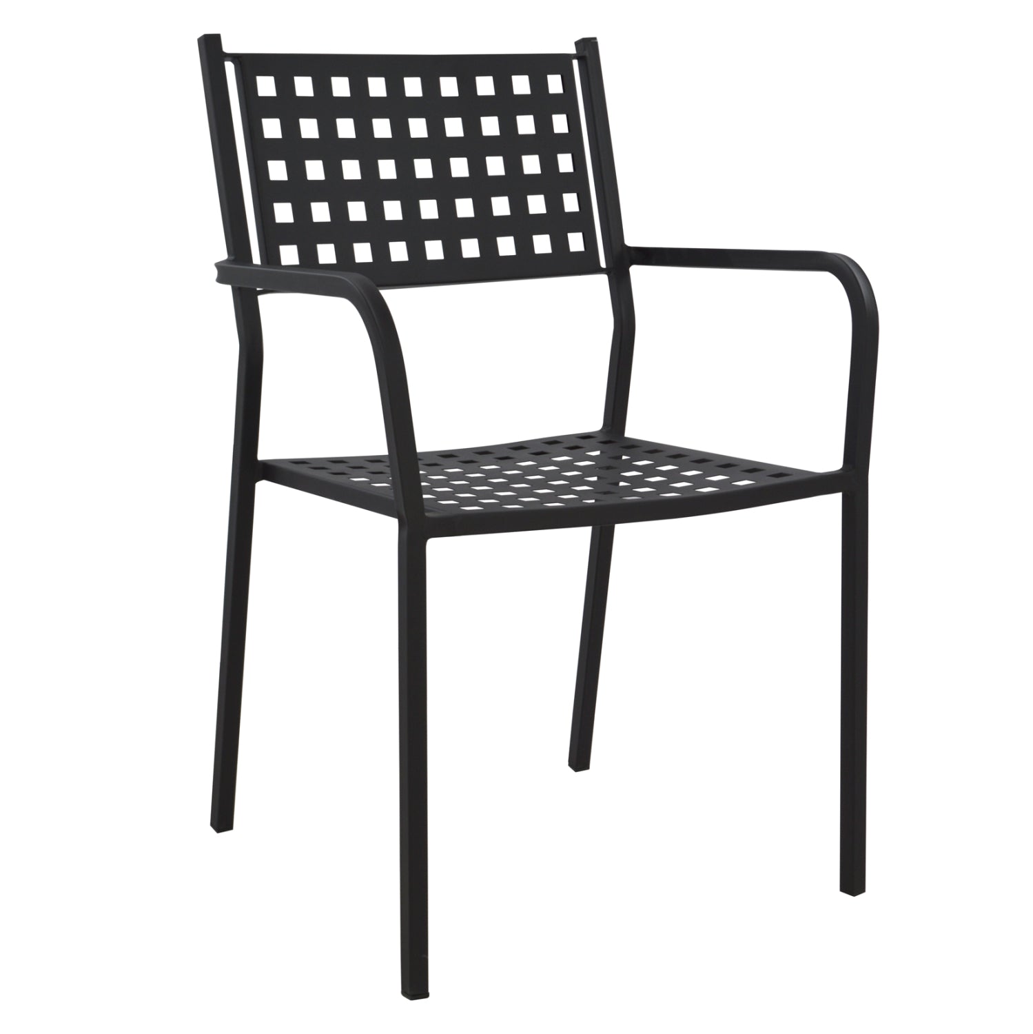 Armchair Metallic HM5031.01 Zeta in black matte 54x51x84Hcm