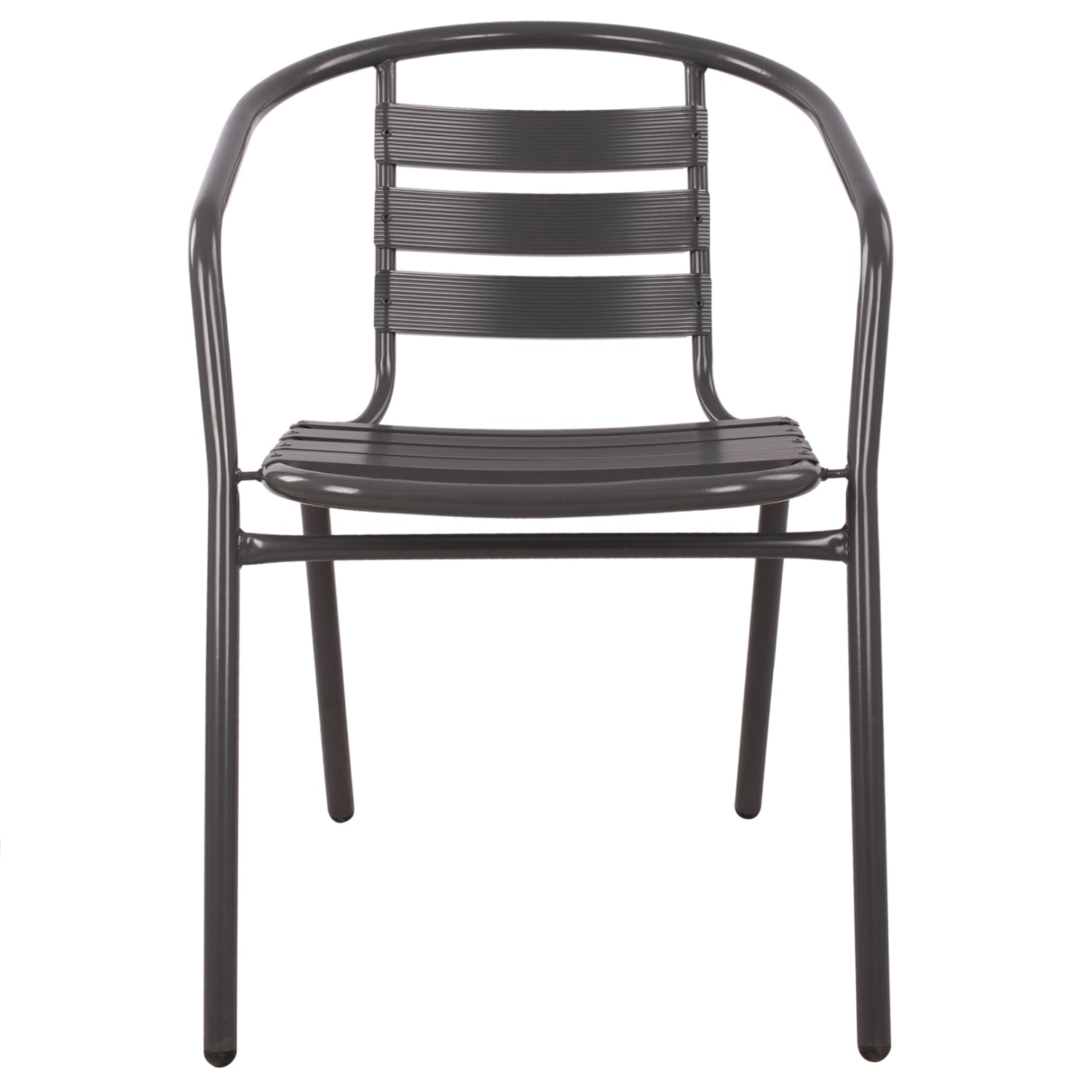 Armchair Laura Metallic Grey with aluminum slats HM5037.01