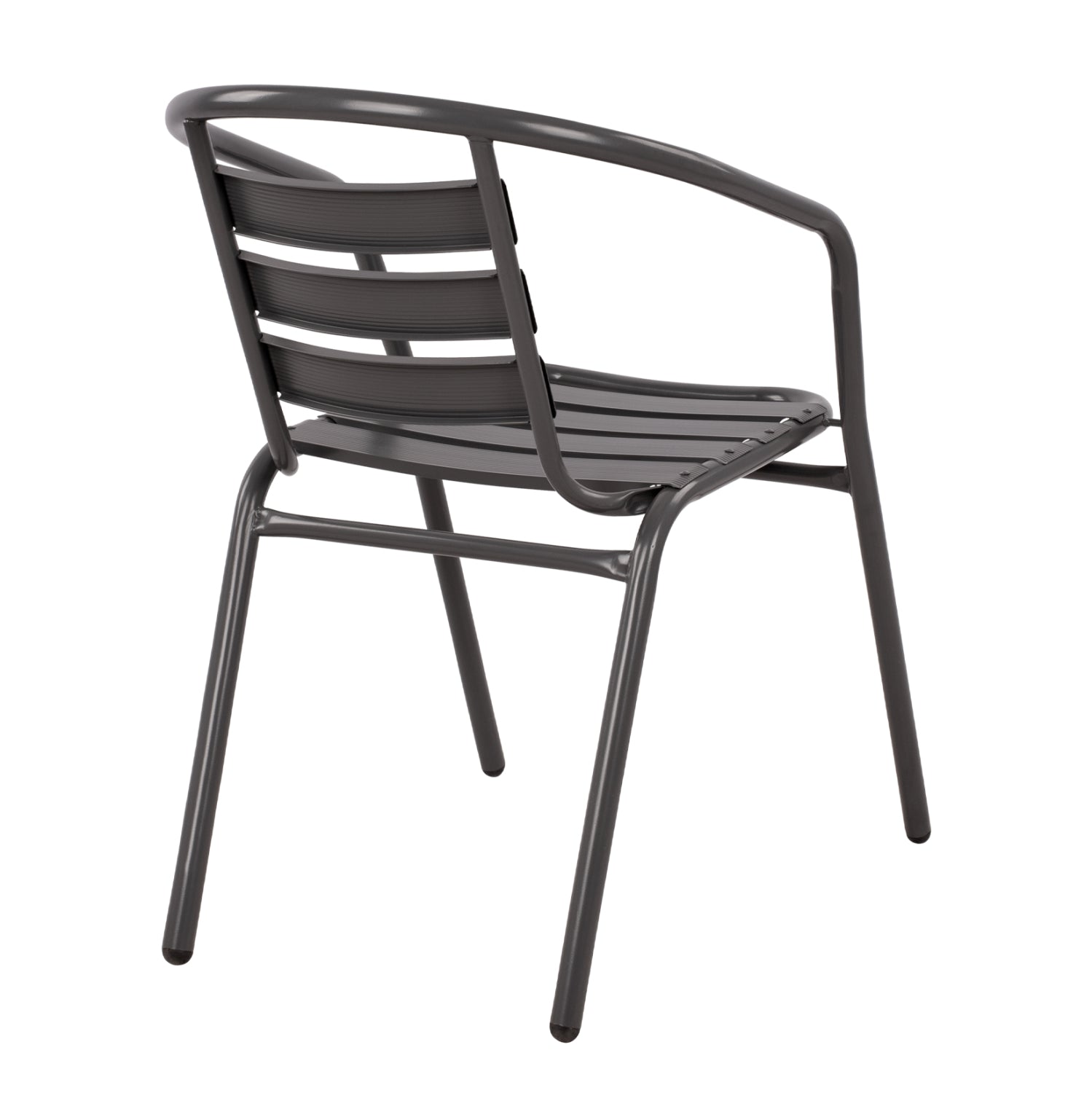Armchair Laura Metallic Grey with aluminum slats HM5037.01